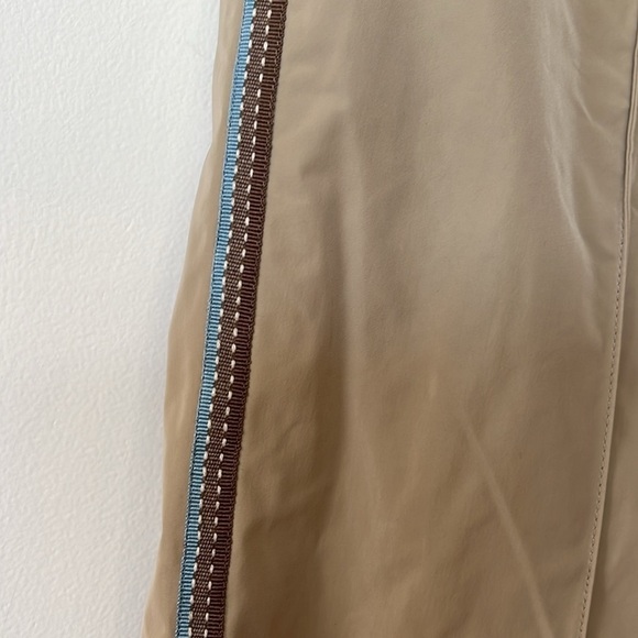 Super Blond Designer Beige/Tan Wide Leg High Waist “Antonia” Cupro Trousers NWT - Picture 6 of 7